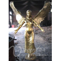 Statue en métal d&#39;ange de taille de la vie de métier en métal plaqué à vendre